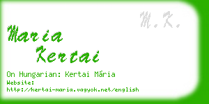 maria kertai business card