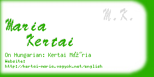 maria kertai business card